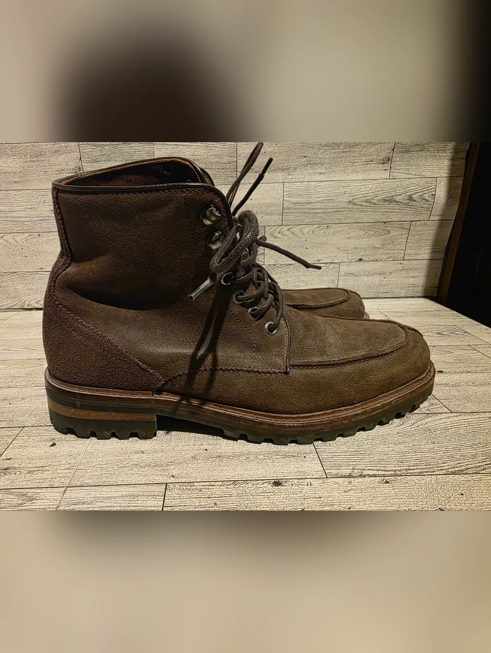 Aston Grey Men's Brown Suede Chukka Boot with Lug Outsole